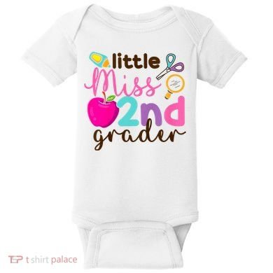 Little Miss 2nd Grade First Day Of Second Grade Cute Baby Bodysuit