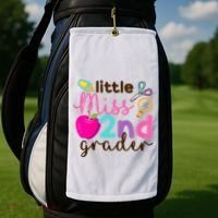 Little Miss 2nd Grade First Day Of Second Grade Cute Golf Towel thumb 2