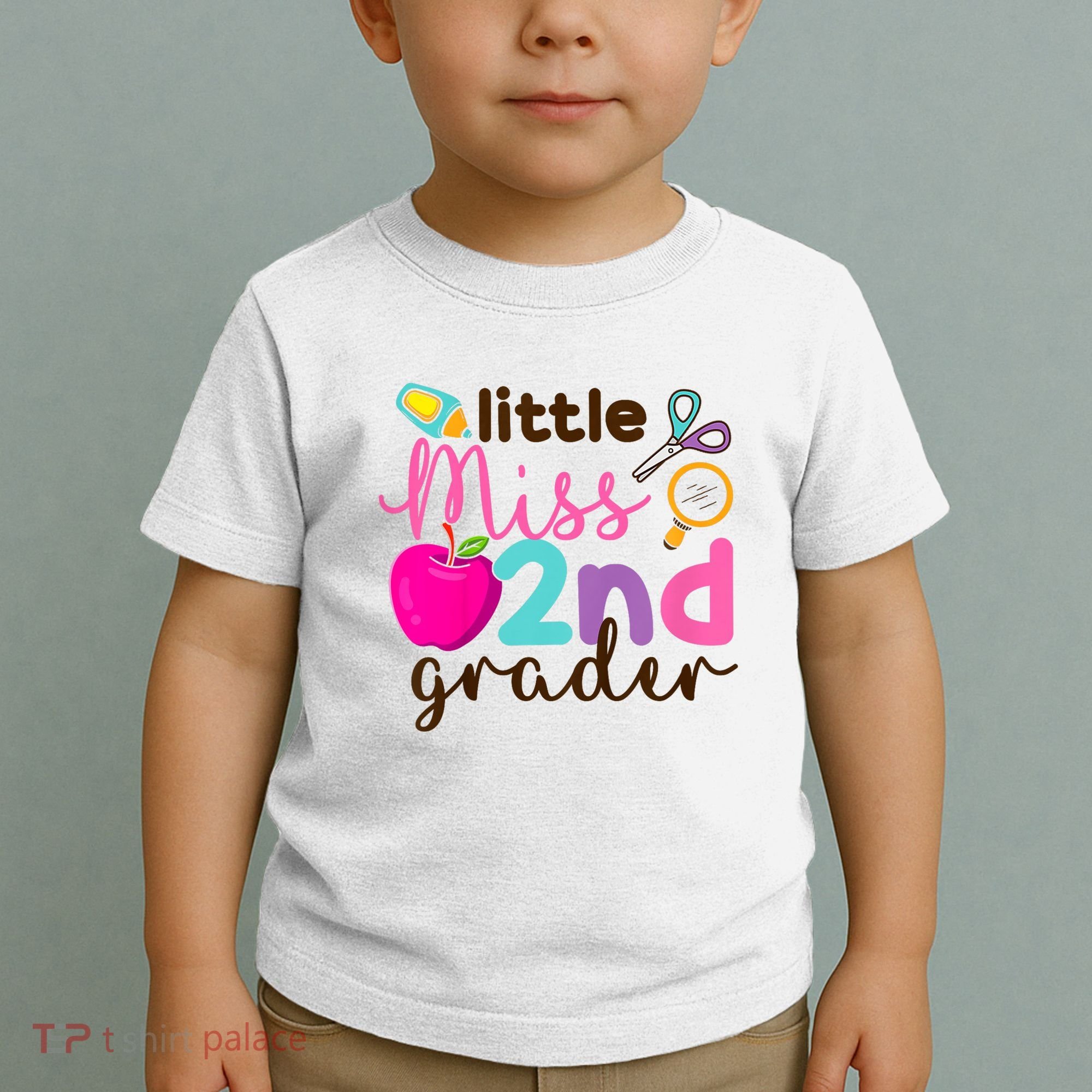 Little Miss 2nd Grade First Day Of Second Grade Cute Toddler T-Shirt