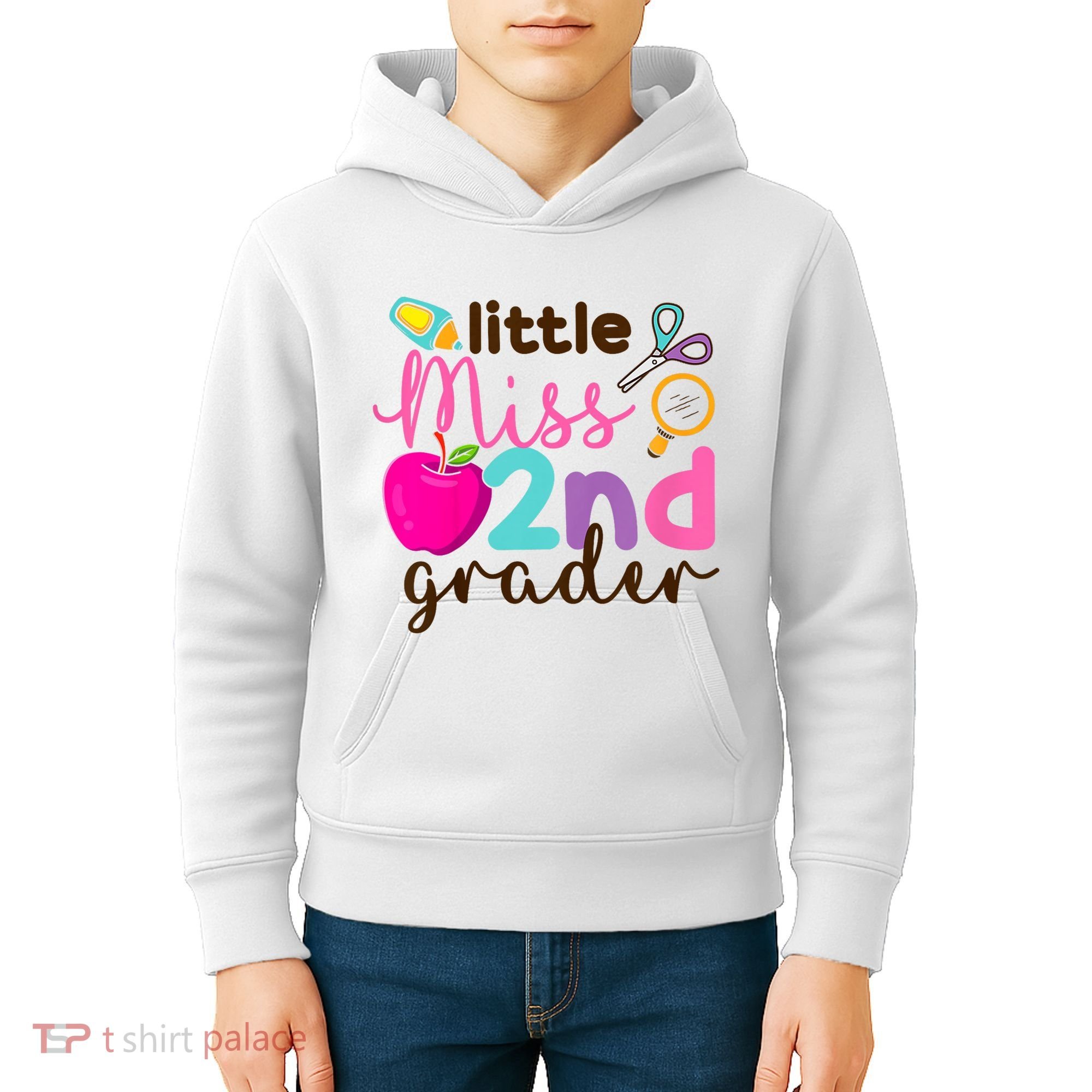 Little Miss 2nd Grade First Day Of Second Grade Cute Kids Hoodie