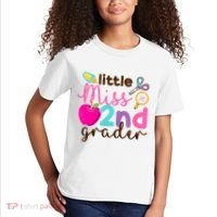 Little Miss 2nd Grade First Day Of Second Grade Cute Kids T-Shirt thumb 2