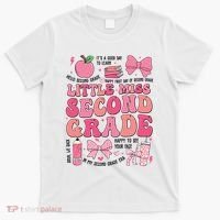 Little Miss 2nd Grade Girl Coquette Bow Back To School T-Shirt thumb 0