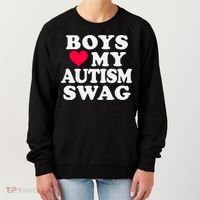 Love My Autism Swag Funny Autistic Awareness Idea Great Gift Women's Sweatshirt thumb 0
