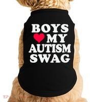Love My Autism Swag Funny Autistic Awareness Idea Great Gift Doggie Tank thumb 0
