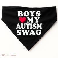 Love My Autism Swag Funny Autistic Awareness Idea Great Gift USA-Made Doggie Bandana thumb 0