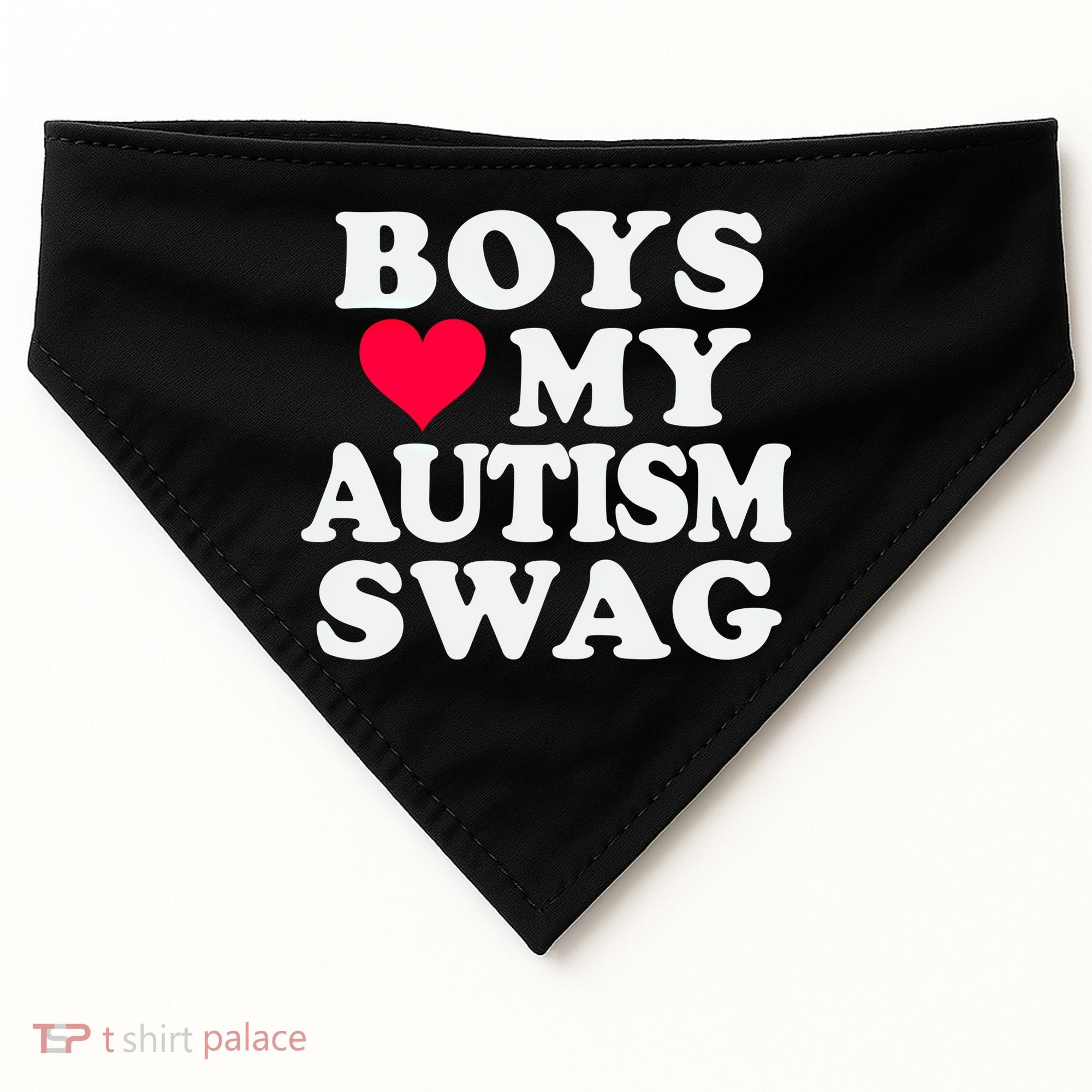 Love My Autism Swag Funny Autistic Awareness Idea Great Gift USA-Made Doggie Bandana