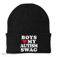 Love My Autism Swag Funny Autistic Awareness Idea Great Gift Beanie thumb 0