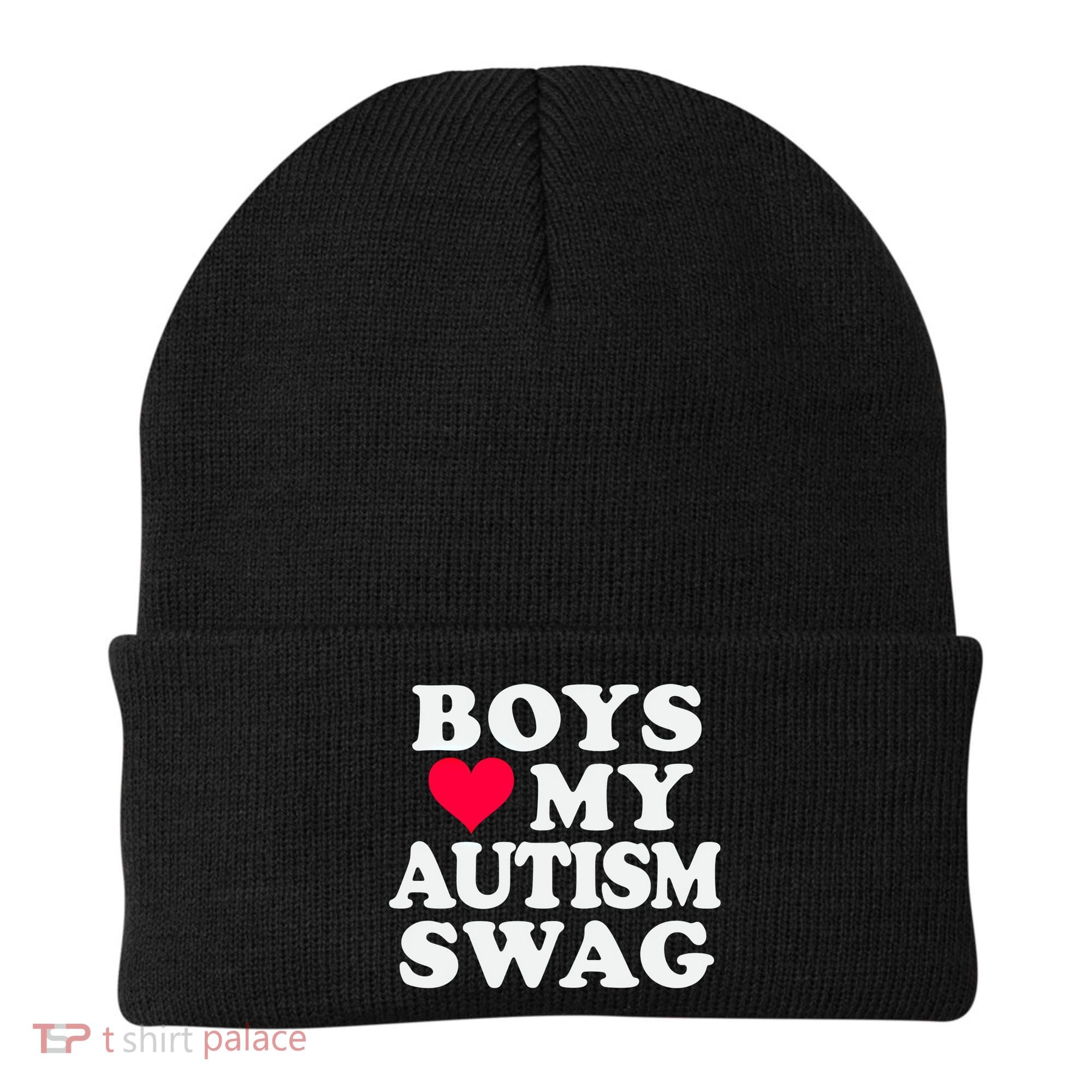 Love My Autism Swag Funny Autistic Awareness Idea Great Gift Beanie
