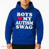 Love My Autism Swag Funny Autistic Awareness Idea Great Gift Hoodie thumb 2