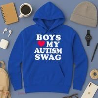 Love My Autism Swag Funny Autistic Awareness Idea Great Gift Hoodie thumb 3