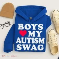 Love My Autism Swag Funny Autistic Awareness Idea Great Gift Hoodie thumb 4