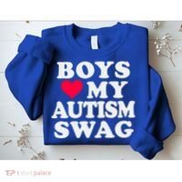 Love My Autism Swag Funny Autistic Awareness Idea Great Gift Sweatshirt thumb 2