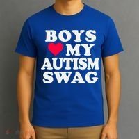 Love My Autism Swag Funny Autistic Awareness Idea Great Gift T-Shirt thumb 3