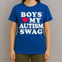 Love My Autism Swag Funny Autistic Awareness Idea Great Gift T-Shirt thumb 4