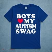Love My Autism Swag Funny Autistic Awareness Idea Great Gift T-Shirt thumb 5