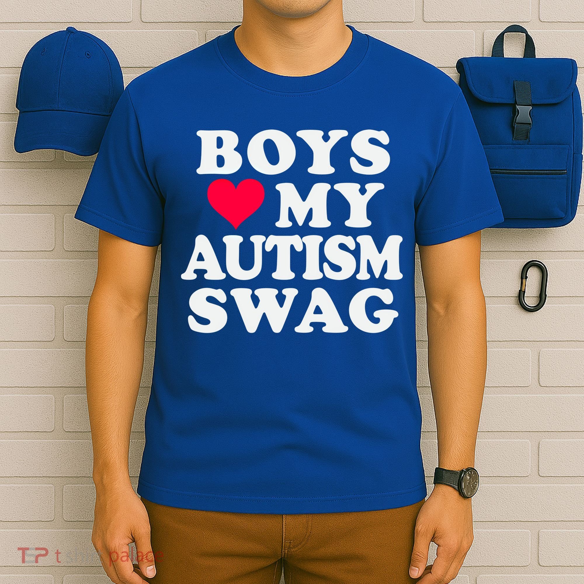 Love My Autism Swag Funny Autistic Awareness Idea Great Gift T-Shirt