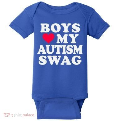 Love My Autism Swag Funny Autistic Awareness Idea Great Gift Baby Bodysuit