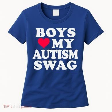 Love My Autism Swag Funny Autistic Awareness Idea Great Gift Women's T-Shirt