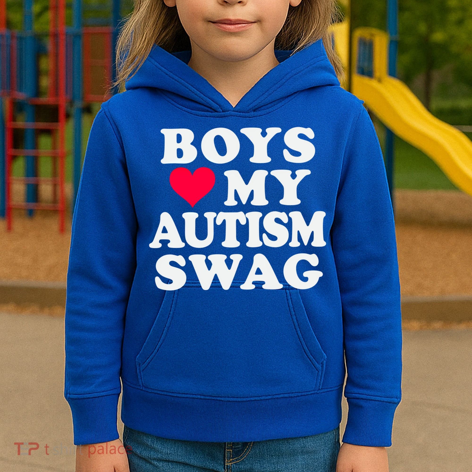 Love My Autism Swag Funny Autistic Awareness Idea Great Gift Kids Hoodie