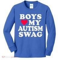 Love My Autism Swag Funny Autistic Awareness Idea Great Gift Kids Long Sleeve Shirt thumb 0