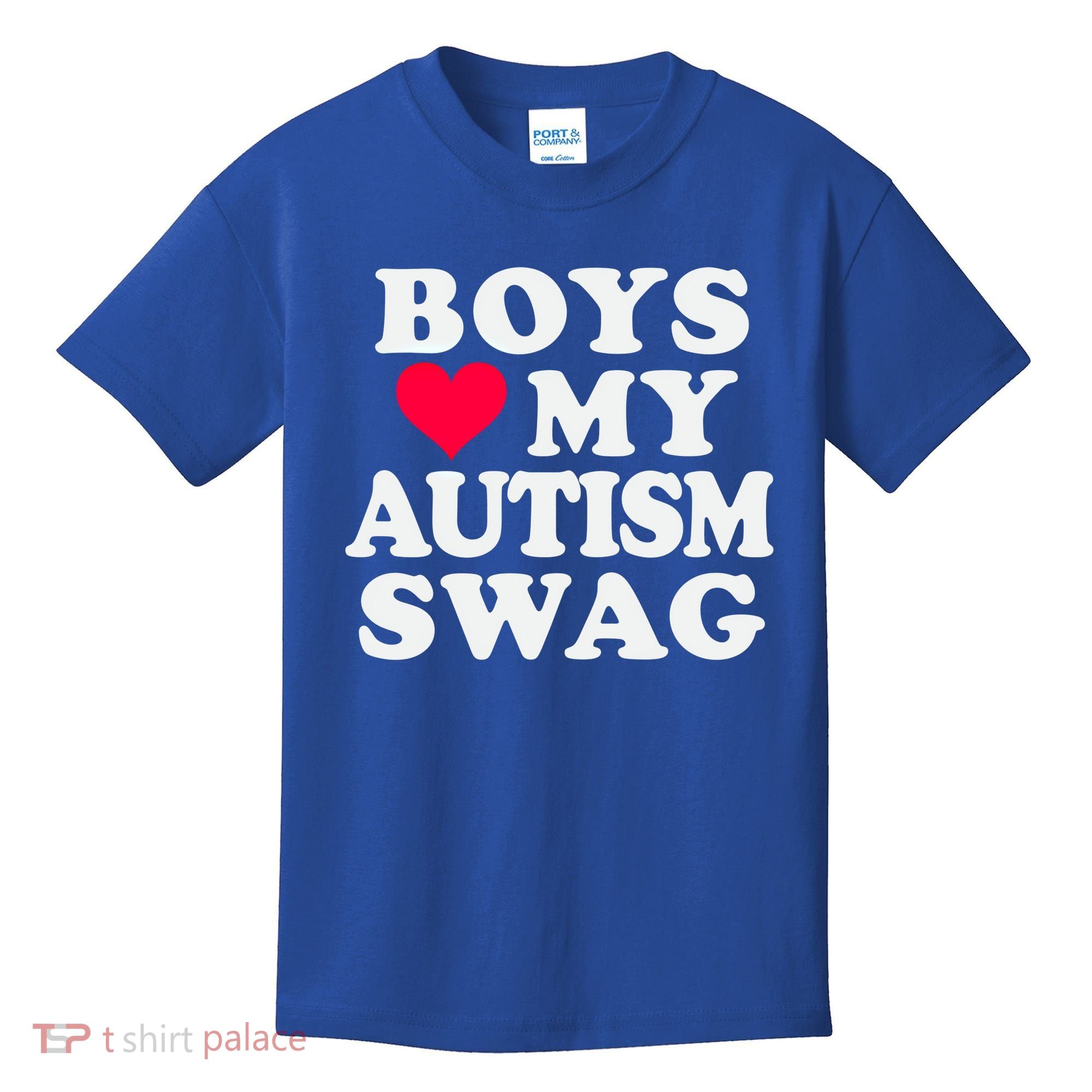 Love My Autism Swag Funny Autistic Awareness Idea Great Gift Kids T-Shirt