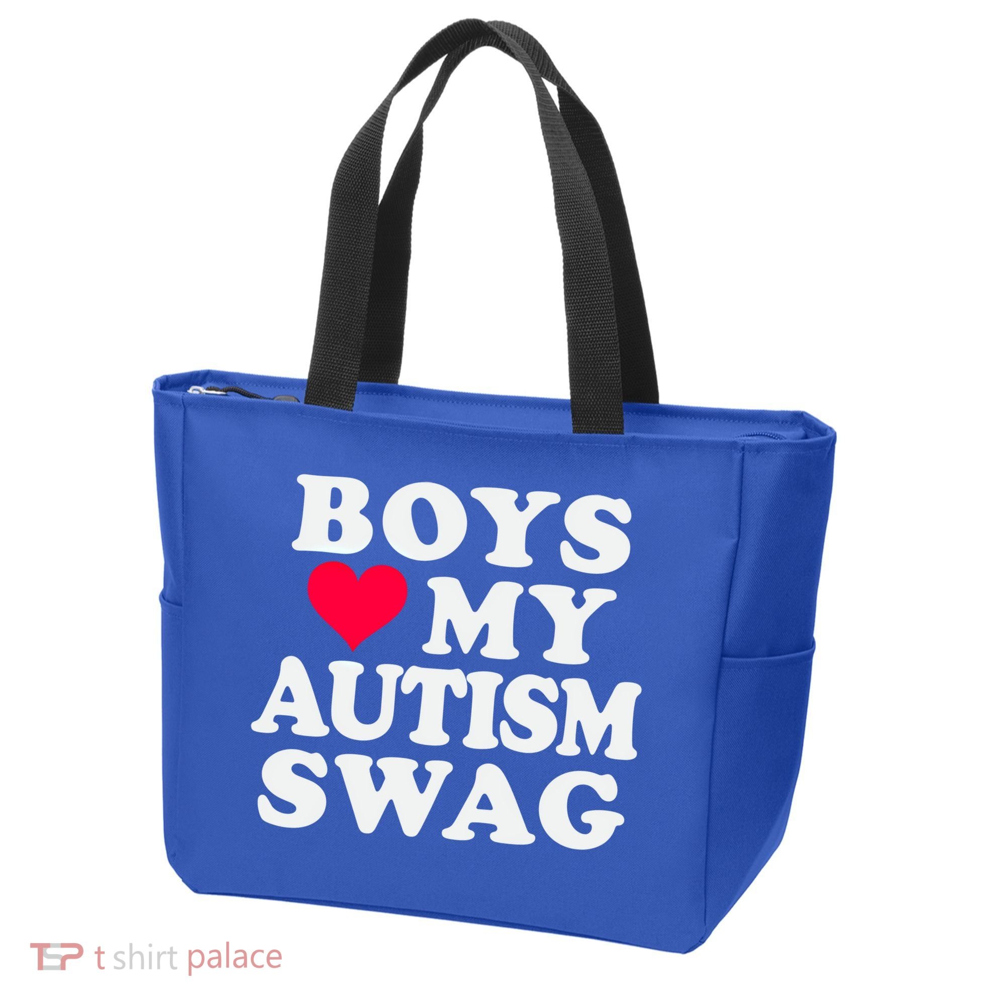 Love My Autism Swag Funny Autistic Awareness Idea Great Gift Tote Bag