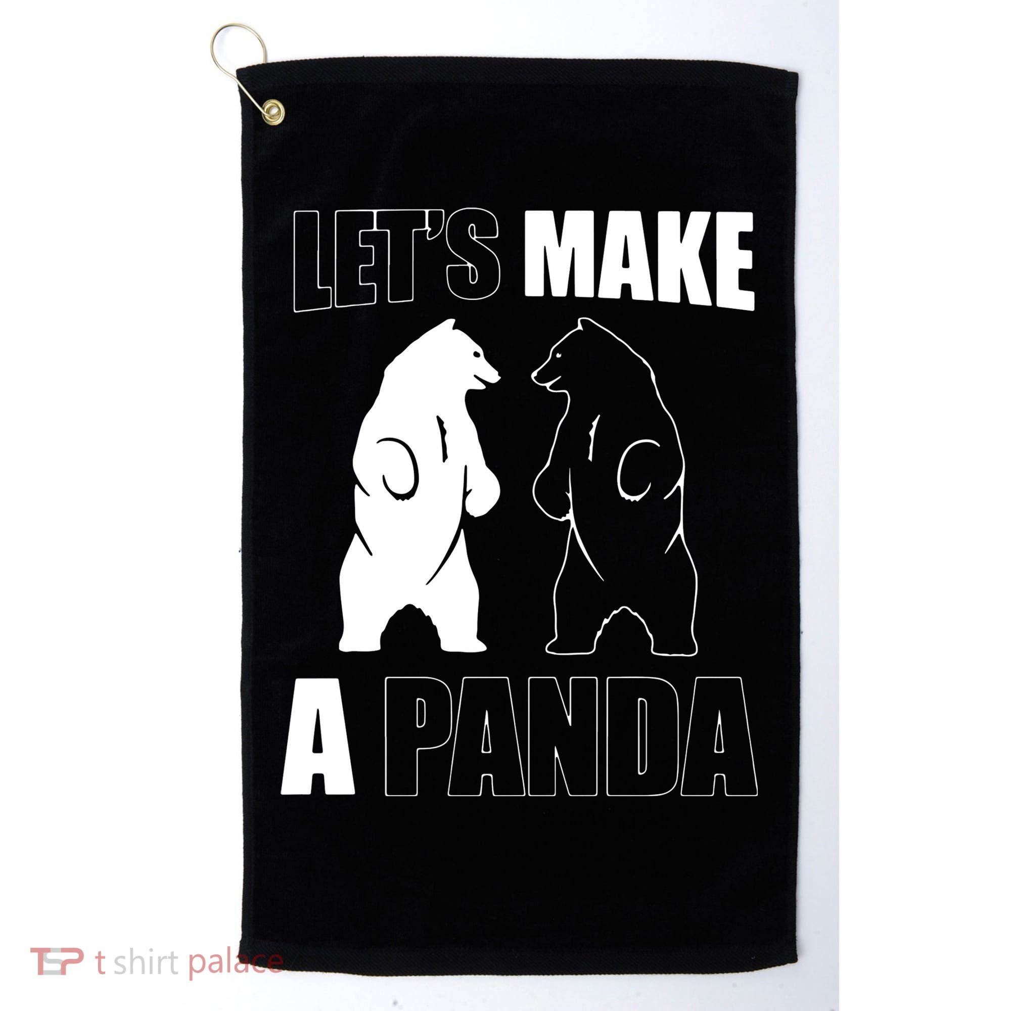 Let’S Make A Panda Polar Black Bear Golf Towel