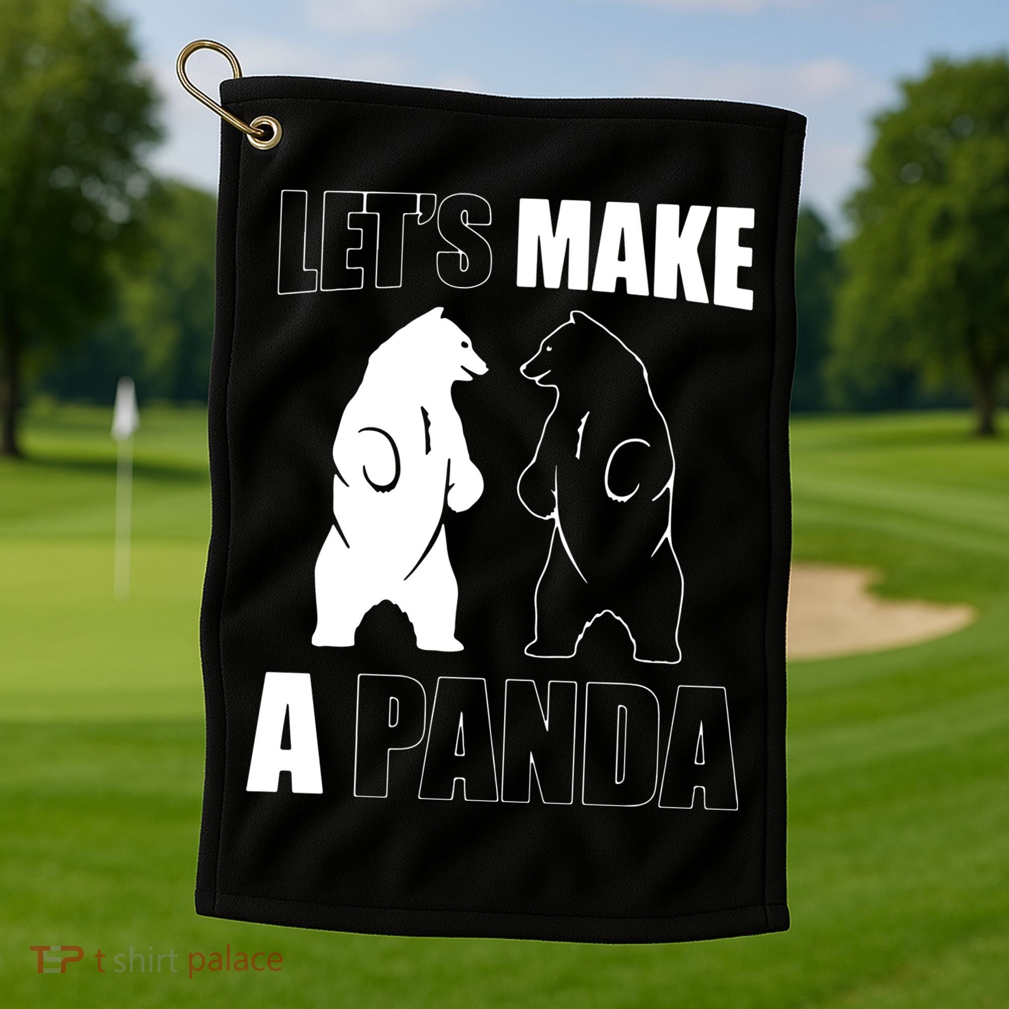 Let’S Make A Panda Polar Black Bear Golf Towel