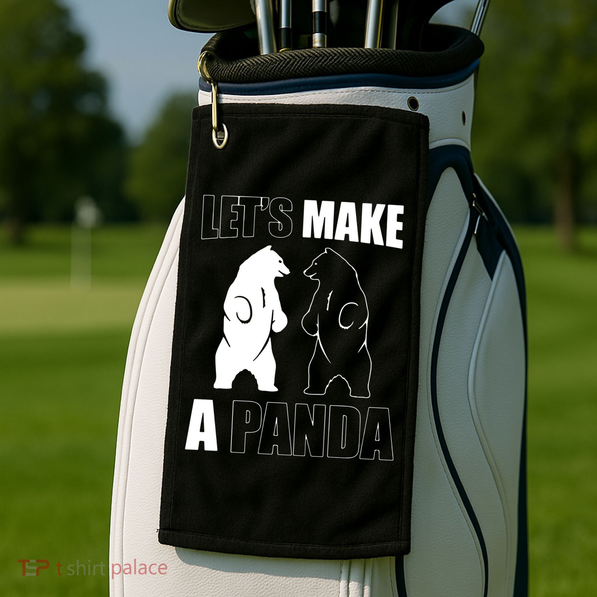 Let’S Make A Panda Polar Black Bear Golf Towel