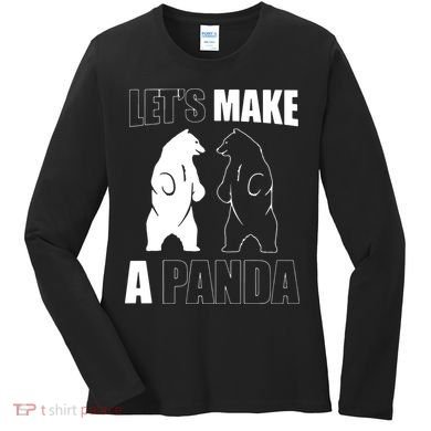 Let’S Make A Panda Polar Black Bear Women's Long Sleeve Shirt