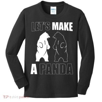 Let’S Make A Panda Polar Black Bear Kids Long Sleeve Shirt