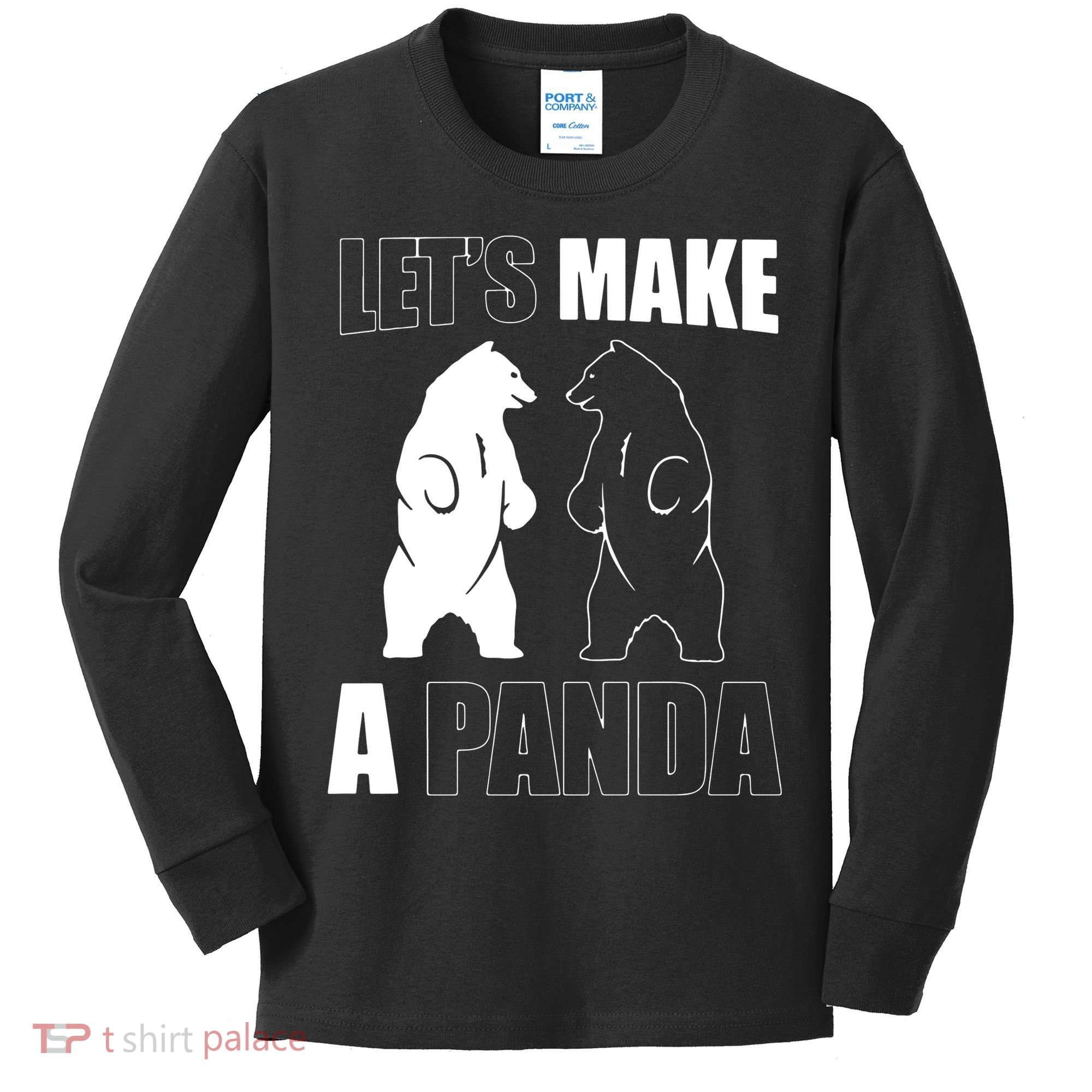 Let’S Make A Panda Polar Black Bear Kids Long Sleeve Shirt