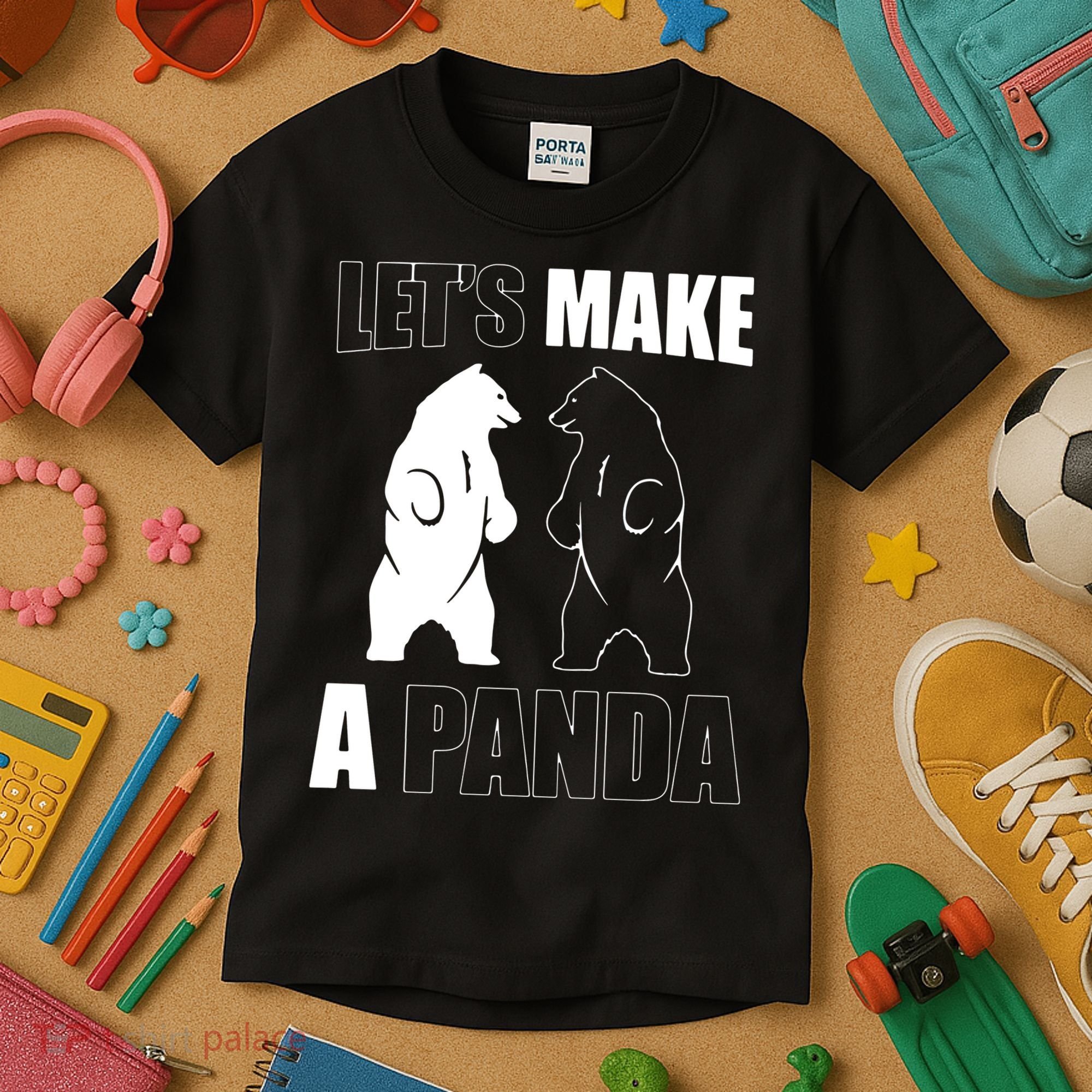 Let’S Make A Panda Polar Black Bear Kids T-Shirt