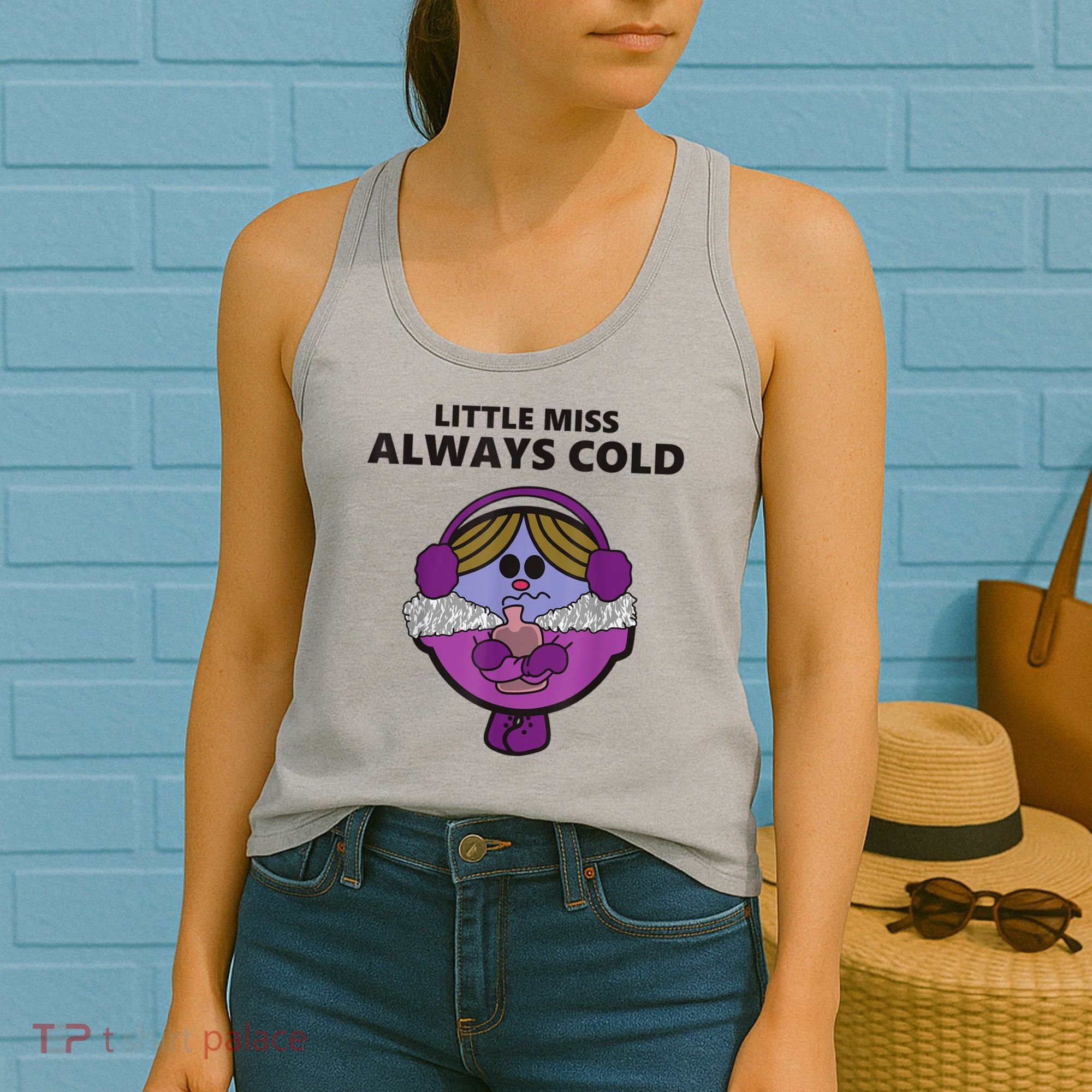 Little Miss Always Cold Funny Apparel Women's Tank Top