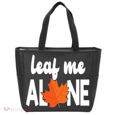 Leaf Me Alone Funny Fall Tote Bag