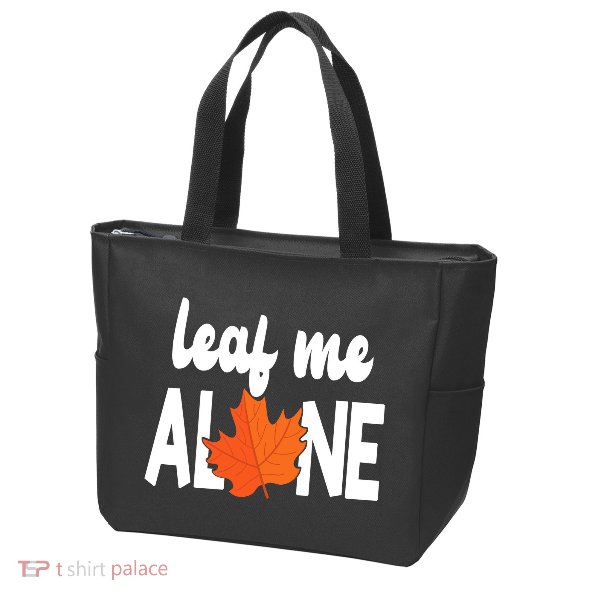 Leaf Me Alone Funny Fall Tote Bag