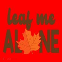 Leaf Me Alone Funny Fall Santa Hat thumb 1