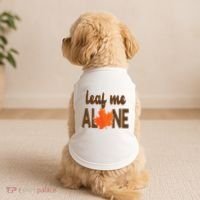 Leaf Me Alone Funny Fall Doggie Tank thumb 2