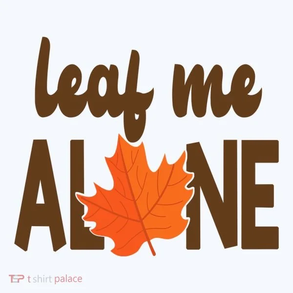 Leaf Me Alone Funny Fall Doggie Tank