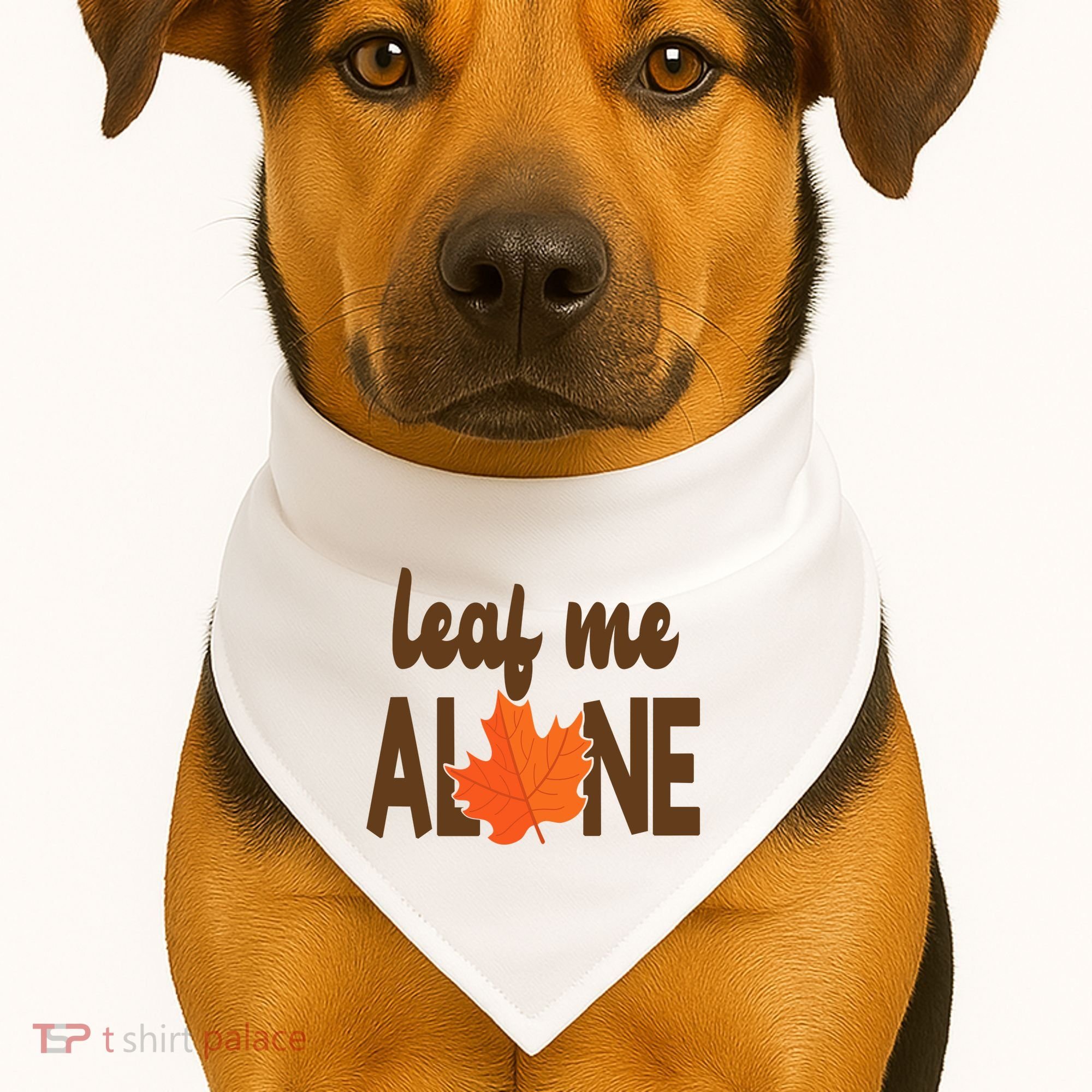 Leaf Me Alone Funny Fall USA-Made Doggie Bandana