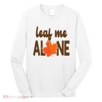 Leaf Me Alone Funny Fall Long Sleeve Shirt thumb 0