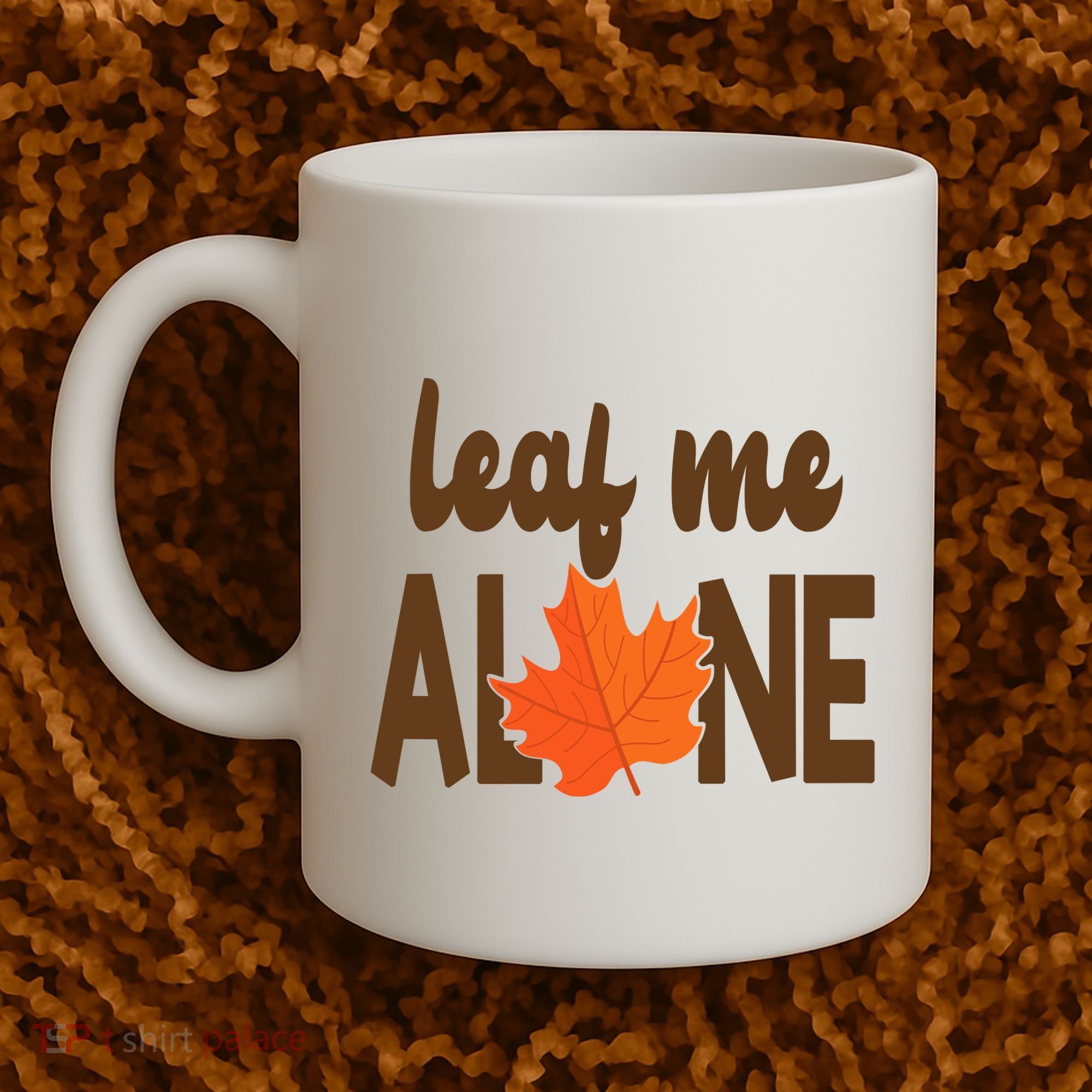 Leaf Me Alone Funny Fall Coffee Mug