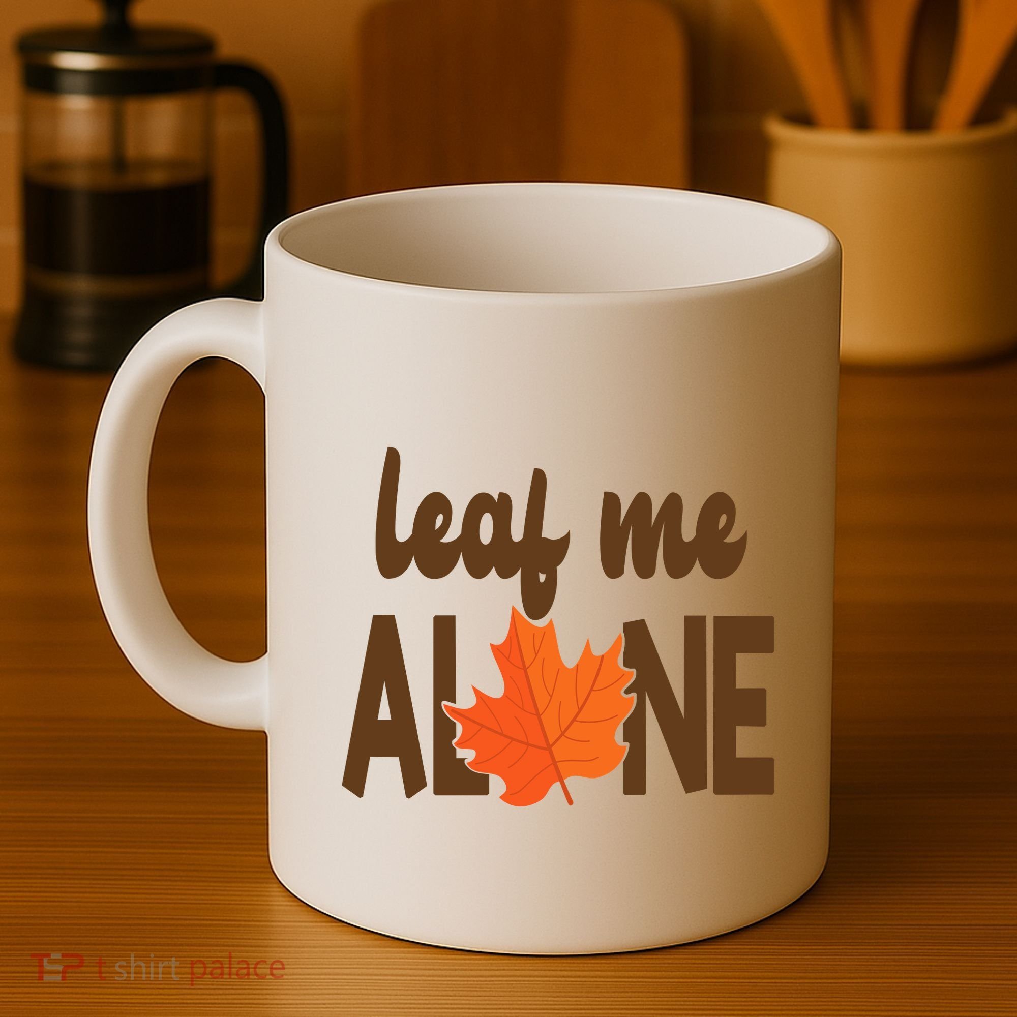 Leaf Me Alone Funny Fall Coffee Mug