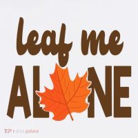 Leaf Me Alone Funny Fall Golf Towel thumb 3