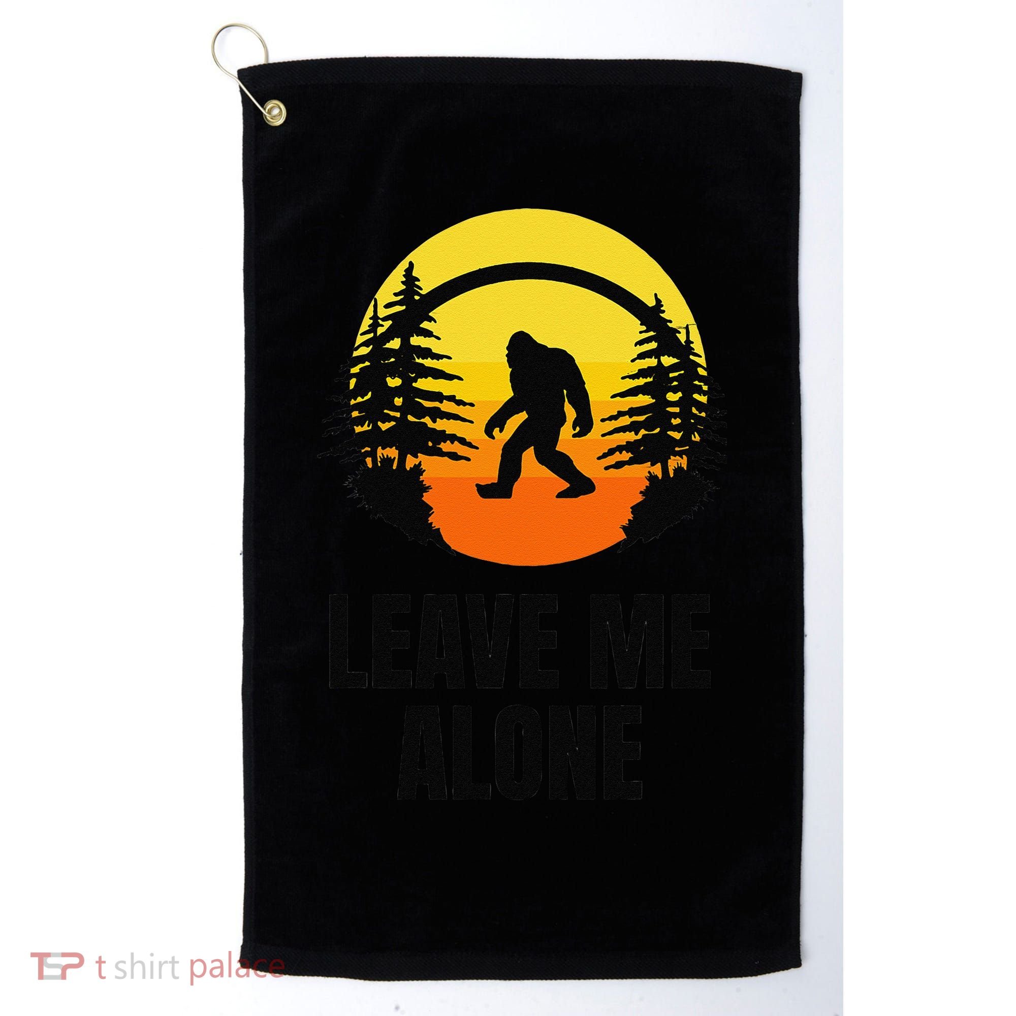 Leave Me Alone Bigfoot Halloween Golf Towel