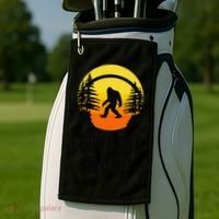 Leave Me Alone Bigfoot Halloween Golf Towel thumb 2