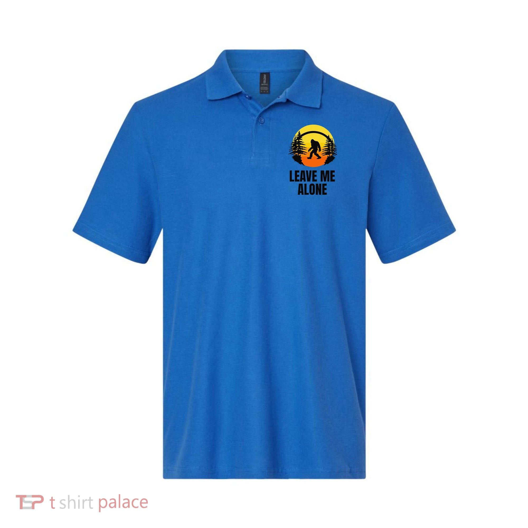 Leave Me Alone Bigfoot Halloween Polo