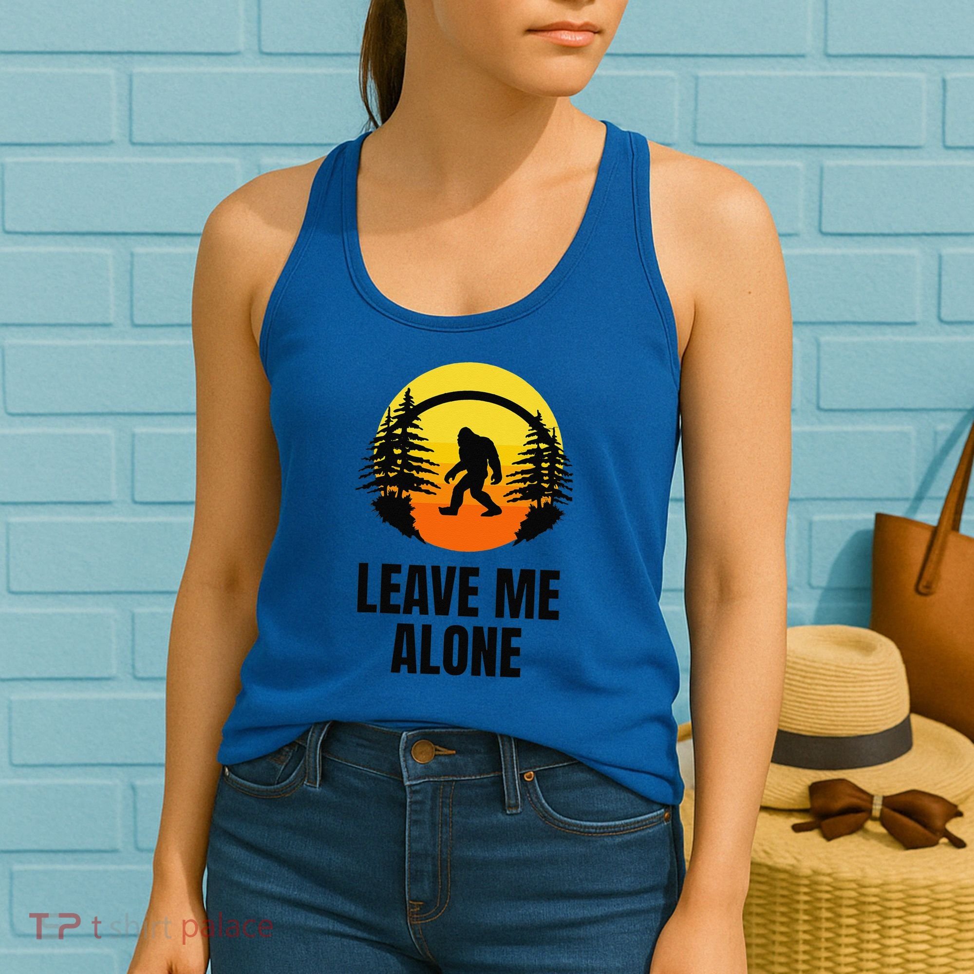 Leave Me Alone Bigfoot Halloween Women's Tank Top