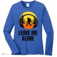 Leave Me Alone Bigfoot Halloween Women's Long Sleeve Shirt thumb 0