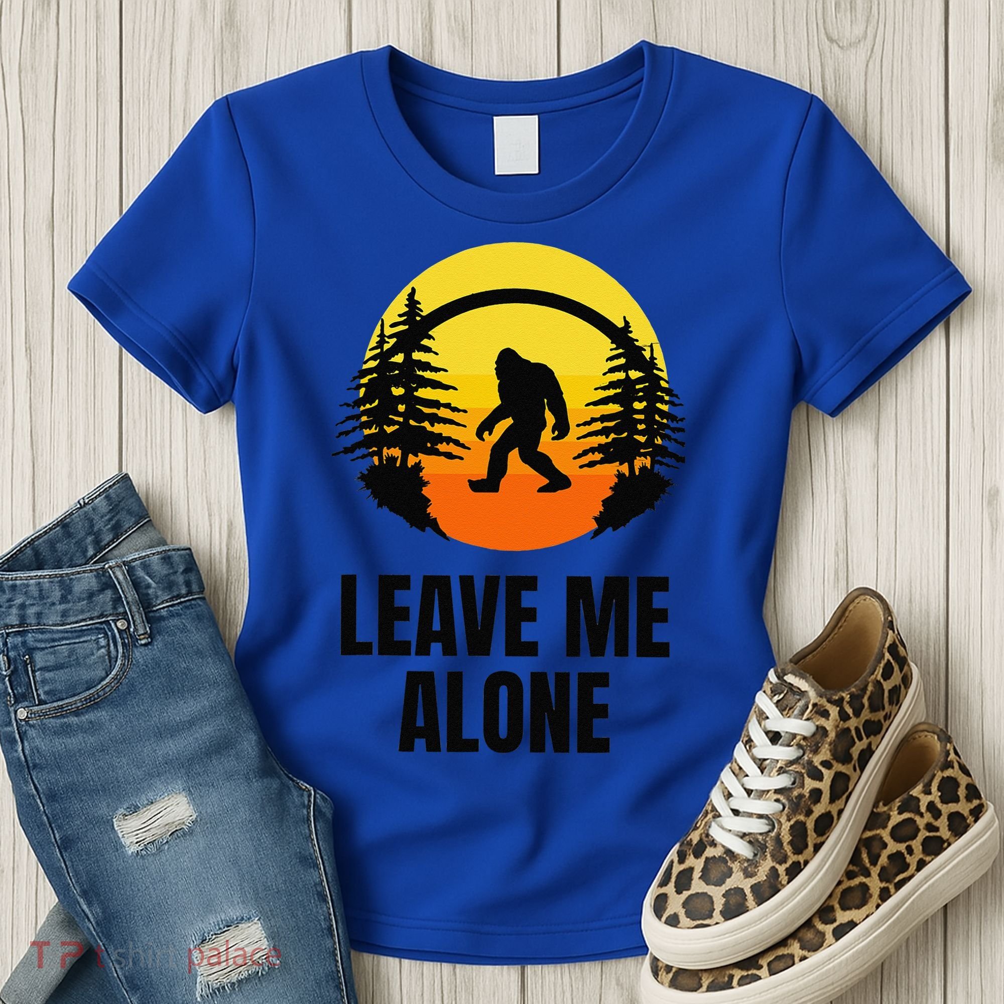Leave Me Alone Bigfoot Halloween Women's T-Shirt
